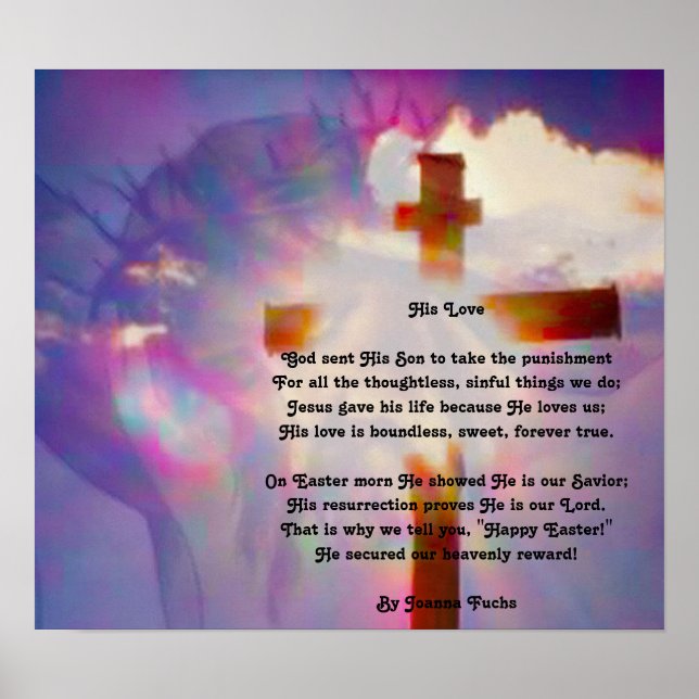 Religiösa Påsk Poster - Jesus och Kor (Framsidan)