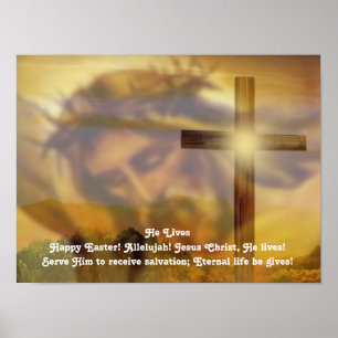Religiösa Påsk Poster - Jesus och Kor Guld