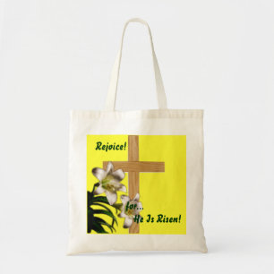 Religiösa Påsk - Rejoice for Han is Risen - Bag Tygkasse