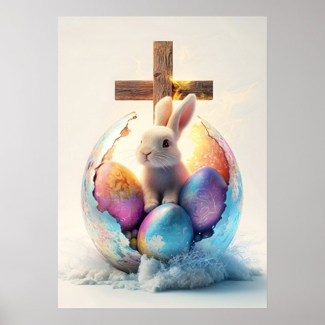Religiösa Påskhare Kor Wall Art Art Poster (Framsidan)