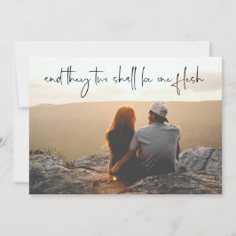 Religiösa Photo Save Date Card KJV Verse Spara Datumet