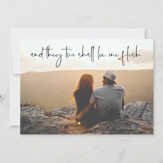 Religiösa Photo Save Date Card KJV Verse Spara Datumet (Framsida)