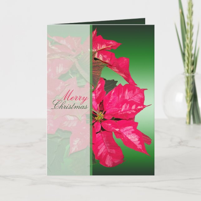 Religiösa Poinsettia-julkort Helgkort (Framsida)