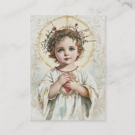 Religiösa Prayer till Helig Heart Child Jesus Placeringskort