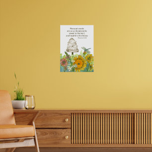 Religiösa Proverbs Skripture Autumn Flowers Poster