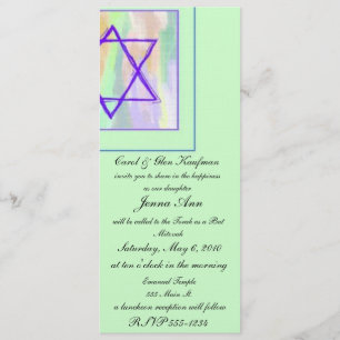 Religiösa pub Mitzvah, bat mitzvah inbjudan