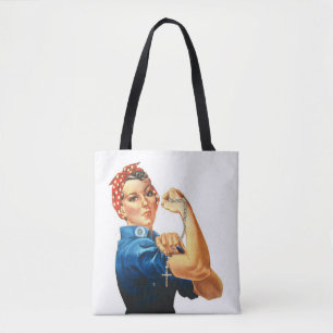 Religiösa Rosie the Riveter Catholique Rosary Tygkasse
