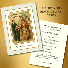 Religiösa Sacrament Confirmation Boy Heliga Card — Tilläggskort
