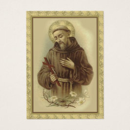 RELIGIÖSA SAINT FRANCIS ASSISI PRAYER PRIEST VISITKORT