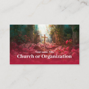 Religiösa Saint Kor i Rosa ros-matta Visitkort