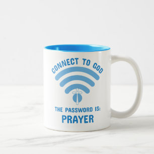 Religiösa Social Media Funny Två-Tonad Mugg