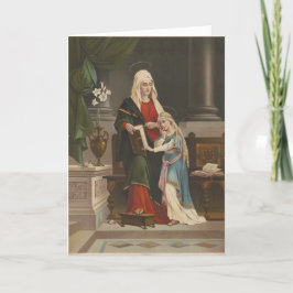 Religiösa St. Anne Blsed Virgin Mary Vintage Kort