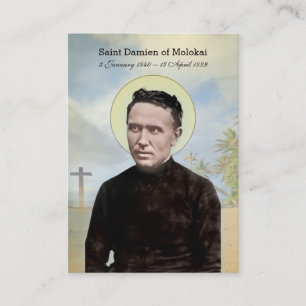 Religiösa St Damien av Molokai Hawaii-prästen Visitkort