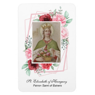 Religiösa St. Elizabeth of Hungary Patron Bakers Magnet