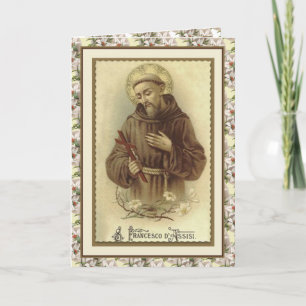 Religiösa St. Francis Assisi Peace Prayer Kort