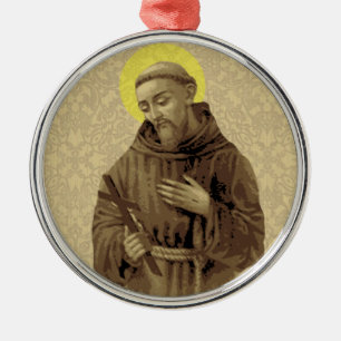 Religiösa St. Francis of Assisi Catholique Kor Julgransprydnad Metall