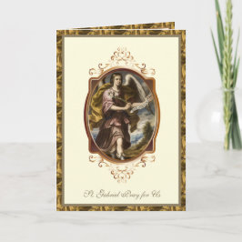 Religiösa St. Gabriel Archangel Catholic Prayer Kort