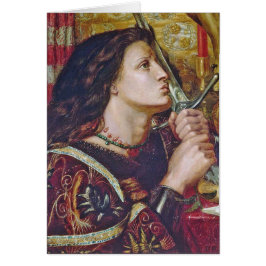Religiösa St. Joan of Arc Kissing Sword Hälsningskort