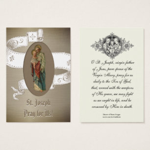 Religiösa St. Joseph Catholic Prayer Heliga Card Visitkort