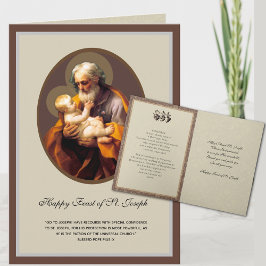 Religiösa St. Joseph Feast-katolskt Prayer-kort Kort