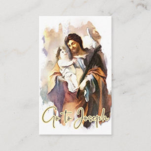 Religiösa St. Joseph Jesus Prayer Memorare Visitkort