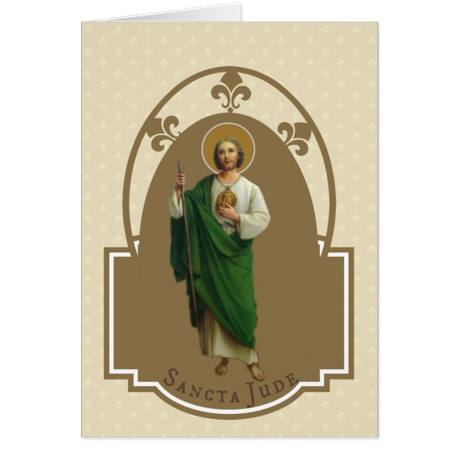 Religiösa St. Jude Prayer Patron Saint of Hopless Hälsningskort (Framsidan)