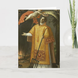 Religiösa St. Lawrence Patron of Cooks Kort