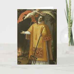 Religiösa St. Lawrence Patron of Cooks Kort