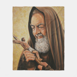 Religiösa St. Padre Pio katolsk präst Fleecefilt