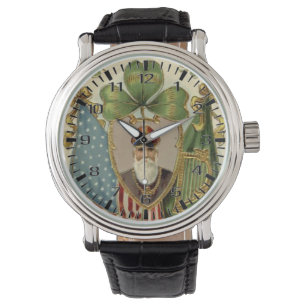 Religiösa St. Patrick Ireland Shamrock Catholic Armbandsur