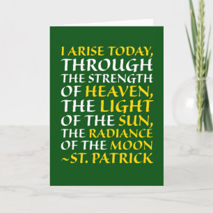 Religiösa St. Patrick Irish Roman Prayer Kort