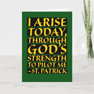 Religiösa St. Patrick's Day Catholic Saint Prayer Kort