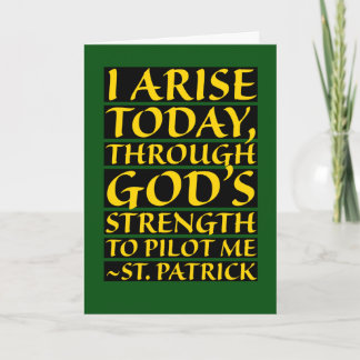 Religiösa St. Patrick's Day Catholic Saint Prayer Kort