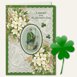 Religiösa St. Patricks Day Prayer Shamrocks Holid Helgkort
