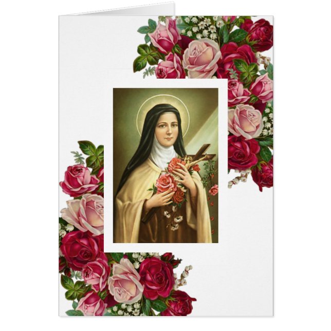 Religiösa St. Therese Carmelite Nun Ro Hälsningskort (Framsidan)