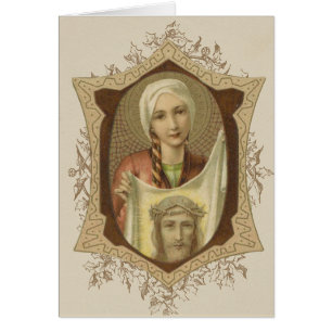 Religiösa St. Veronica Veil of Jesus Hälsningskort