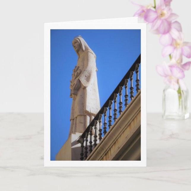 Religiösa Statue, Valencia City, España Kort (Orkide)