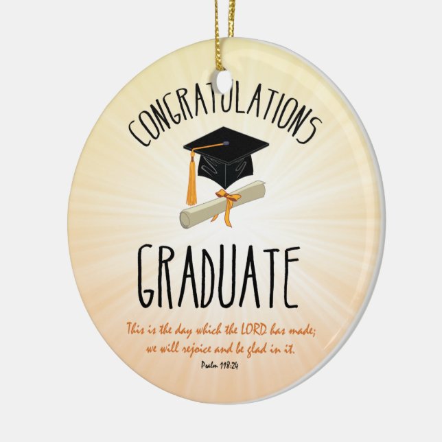 Religiösa Studenten Guld Starburst med svart tak Julgransprydnad Keramik (Vänster)