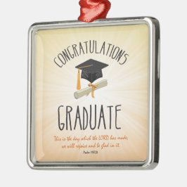 Religiösa Studenten Guld Starburst med svart tak Julgransprydnad Metall