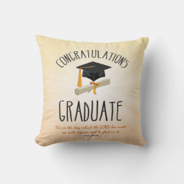 Religiösa Studenten Guld Starburst med svart tak Kudde