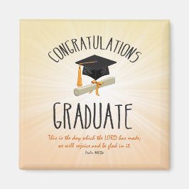 Religiösa Studenten Guld Starburst med svart tak Magnet