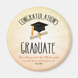 Religiösa Studenten Guld Starburst med svart tak Magnet