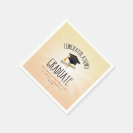 Religiösa Studenten Guld Starburst med svart tak Pappersservett