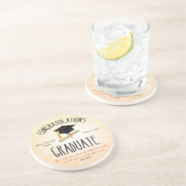 Religiösa Studenten Guld Starburst med svart tak Underlägg