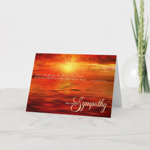 Religiösa Sunset John 14:27 Skriptsympati Kort