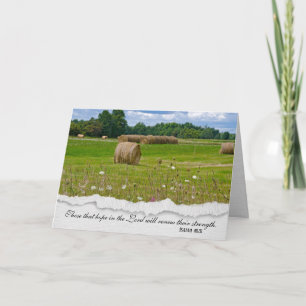 Religiösa Sympathy Land Hay Bales Kort