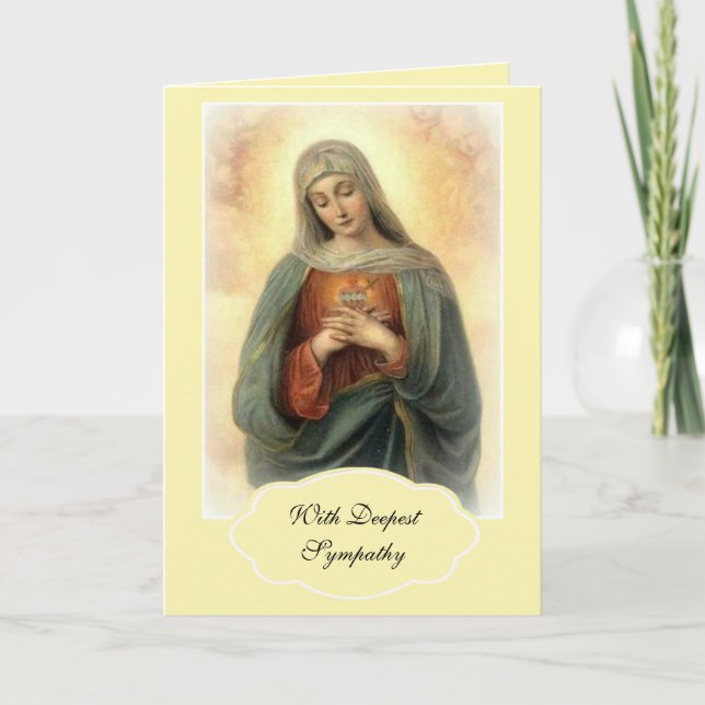 Religiösa Sympathy Sorrowful Mor Mary Catholik Kort (Framsida)