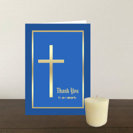 Religiösa Sympathy Tackkort Card - blått