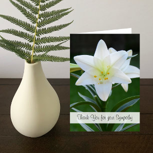 Religiösa Sympathy Tackkort Card - Lily