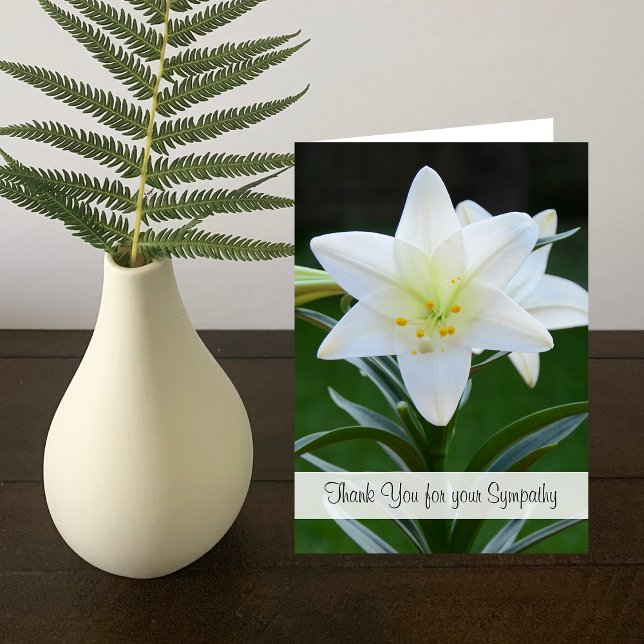 Religiösa Sympathy Tackkort Card - Lily (Skapare uppladdad)